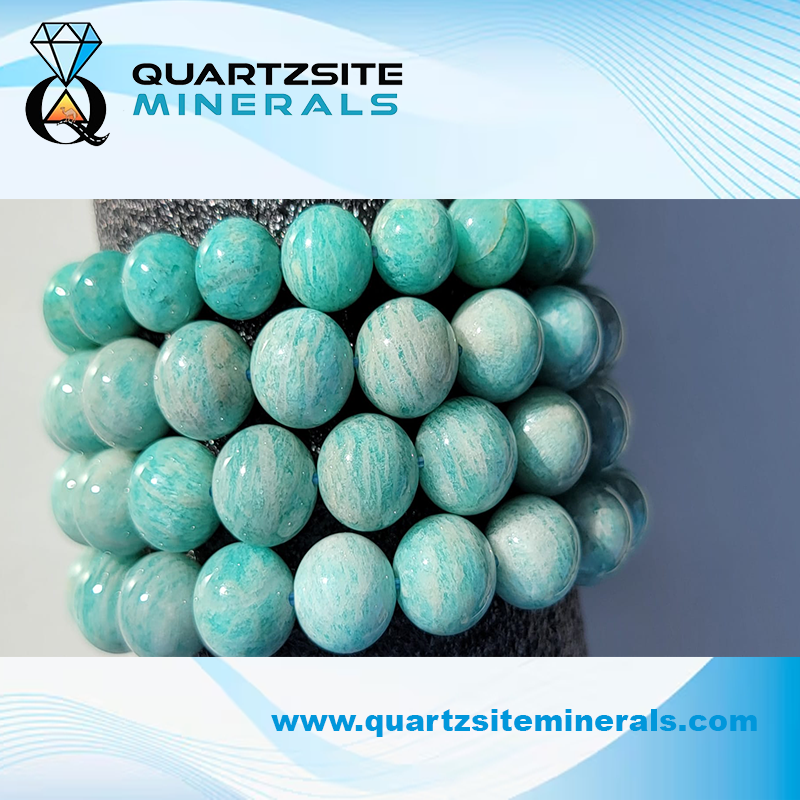 Amazonite large round beads bracelets