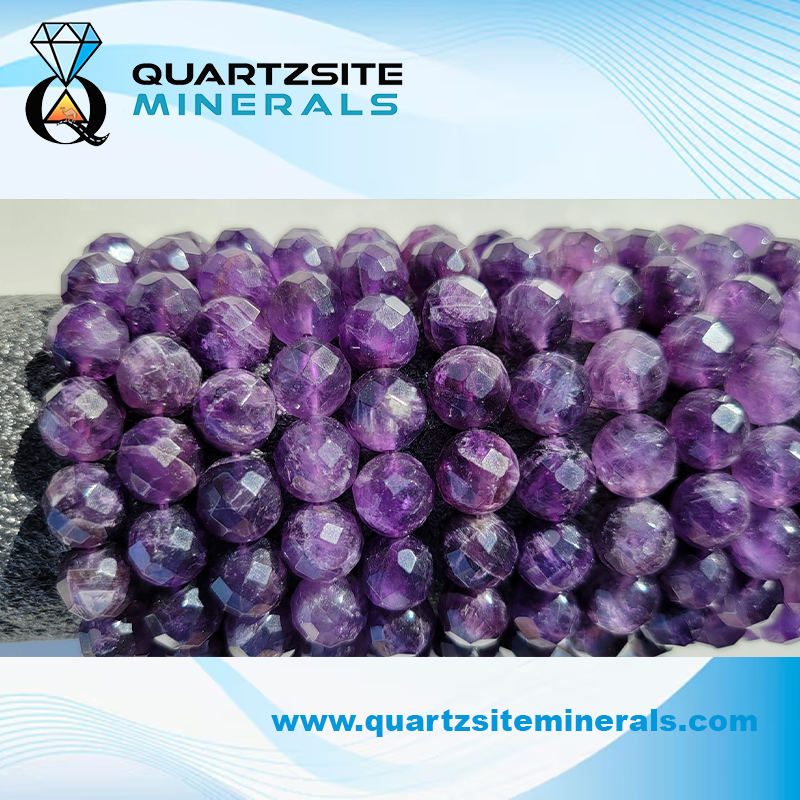 Amethyst faceted beads bracelets